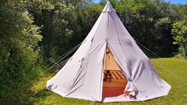 Cynefin Eco Camping campsite in Pembrey, Carmarthenshire