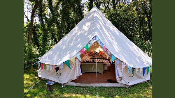 Cynefin Eco Camping campsite in Pembrey, Carmarthenshire