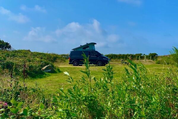 Dunes At Whitesands campsite in St Davids, Pembrokeshire