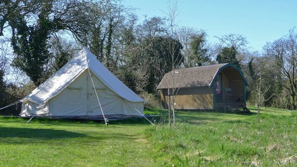 Cwt Gwyrdd campsite in Crymch, Pembrokeshire