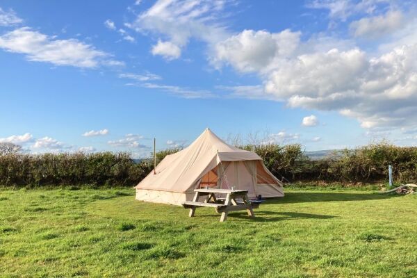 Big Barn Camping campsite in Laugharne, Carmarthenshire