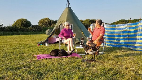Ffynnonddewi Camping campsite in Haverfordwest, Pembrokeshire