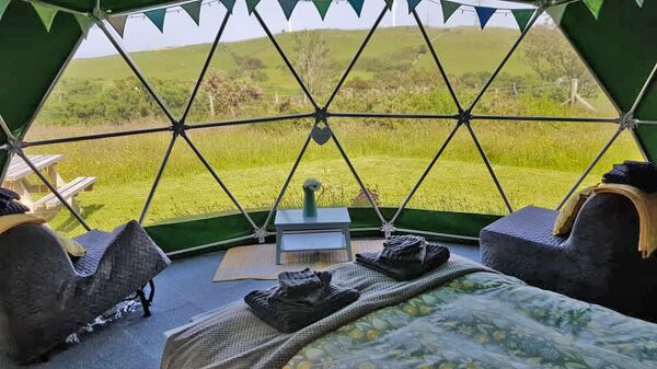 Pant y Rhedyn Domes campsite in Abergele, Conwy