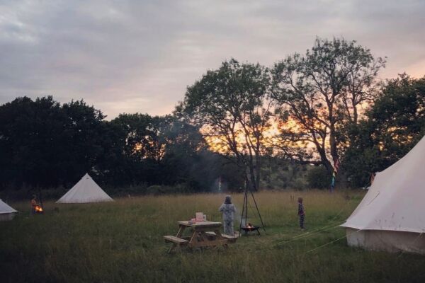 Big Skies Camping campsite in Cheltenham, Gloucestershire