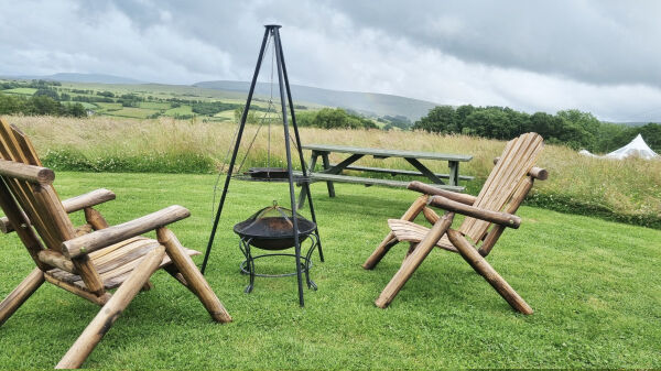 Aber Glamping campsite in Brecon, Powys