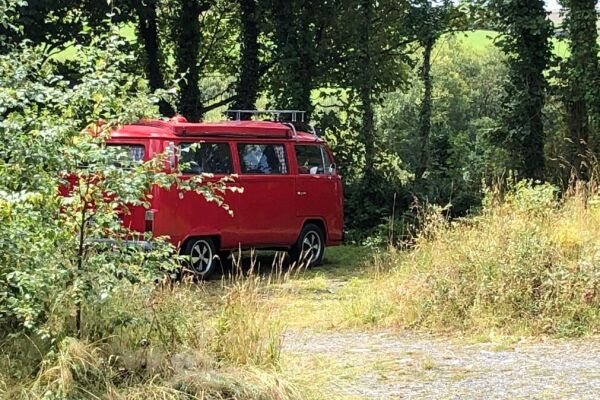 Ffosygrafel Isaf Camping campsite in Aberystwyth, Ceredigion